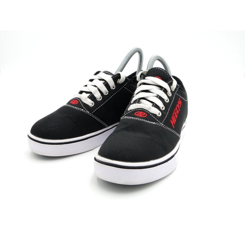 Heelys Pro 20 Black Red Canvas Lace Up Skate Sneaker Shoes HE100757 Youth 5